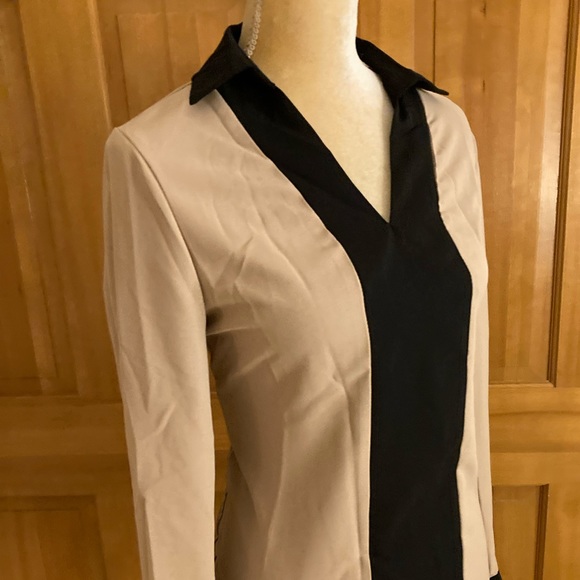 Two Tone Collared Blouse - Picture 7 of 15